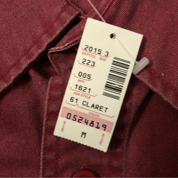 Vintage MOST Mens Maroon Long Sleeve Button Up Shirt Size Medium - Picture 5 of 6